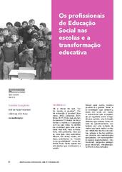Os profissionais da educação social nas escolas e a transformação educativa