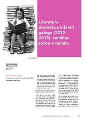 Literatura dramática infantil galega (2012-2018): camiñar sobre o baleiro
