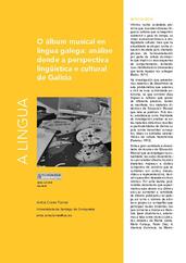 O álbum musical en lingua galega: análise dende a perspectiva lingüística e cultural de Galicia