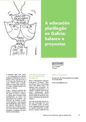A educación plurilingüe en Galicia: balance e propostas