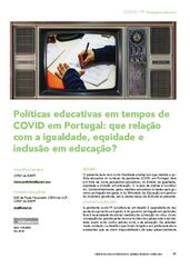 Políticas educativas em tempos de COVID em Portugal