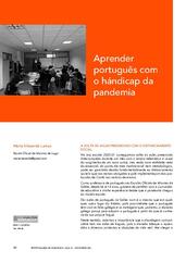 Aprender português com o hándicap da pandemia