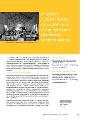 A acción cultural desde os concellos e a súa necesaria dimensión socioeducativa