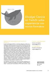 Divulgar Ciencia en Twitch: unha experiencia cos novos formatos