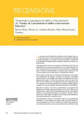 Transcender o paradigma do deficit. Unha recensión de “Fondos de Conocimiento Familiar e Intervención Educativa”