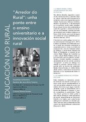 “Arredor do Rural”: unha ponte entre o ensino universitario e a innovación social rural