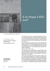 E ao chegar á ESO, que?