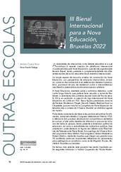III Bienal Internacional para a Nova Educación, Bruxelas 2022
