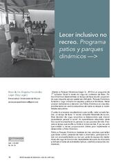Lecer inclusivo no recreo. Programa patios y parques dinámincos®