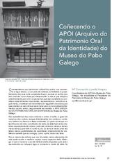 Coñecendo o APOI (Arquivo do Patrimonio Oral da Identidade) do Museo do Pobo Galego