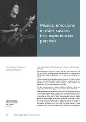 Música, emocións e redes sociais: tres experiencias persoais
