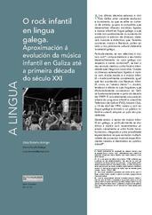 O rock infantil en lingua galega. Aproximación á evolución da música infantil en Galiza até a primeira década do século XXI