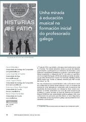 Unha mirada á educación musical na formación inicial do profesorado galego