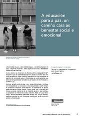 A educación para a paz, un camiño cara ao benestar social e emocional
