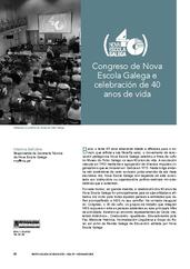 Congreso de Nova Escola Galega e celebración de 40 anos de vida