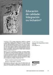 Educación de calidade: Integración ou inclusión?